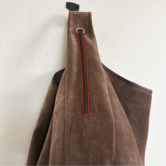 Loewe Brown Suede XL Logo Hobo Shoulder Carryall Bag - Picture 6 of 10